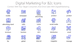 digital marketing for B2C Icons