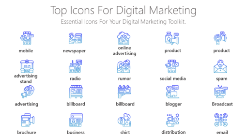 DMI98 Top Icons For Digital Marketing-pptinfographics
