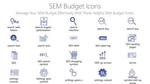 SEO101 SEM Budget Icons-pptinfographics