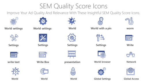 SEO104 SEM Quality Score Icons-pptinfographics