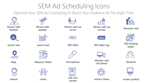 SEO106 SEM Ad Scheduling Icons-pptinfographics