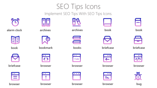 SEO13 SEO Tips Icons-pptinfographics