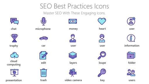 SEO21 SEO Best Practices Icons-pptinfographics