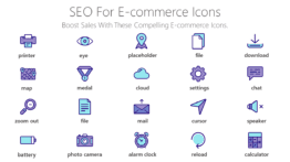 SEO for e-commerce Icons