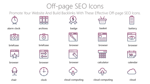 SEO32 Off page SEO Icons-pptinfographics