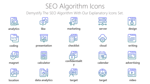 SEO48 SEO Algorithm Icons-pptinfographics
