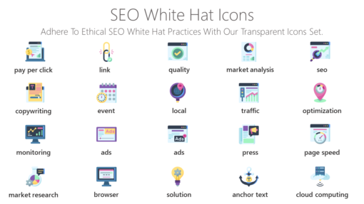 SEO51 SEO White Hat Icons-pptinfographics