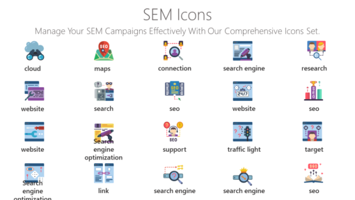 SEO64 SEM Icons-pptinfographics