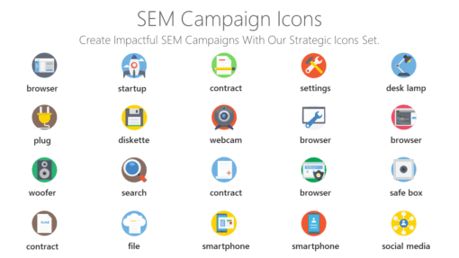 SEO70 SEM Campaign Icons-pptinfographics