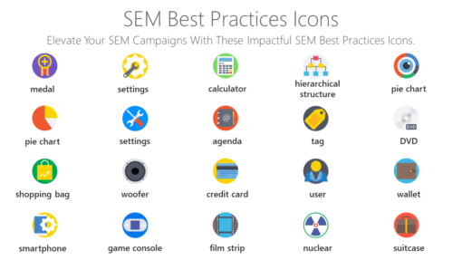 SEO72 SEM Best Practices Icons-pptinfographics