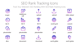 SEO rank tracking icons
