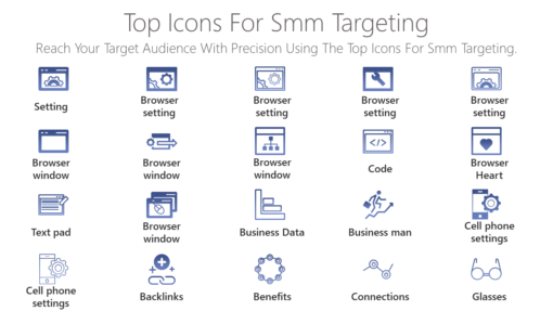 SEO95 Top Icons For Smm Targeting-pptinfographics