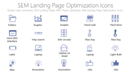 SEM landing page optimization Icons