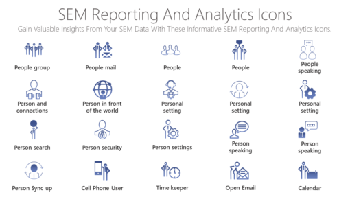 SEO99 SEM Reporting And Analytics Icons-pptinfographics
