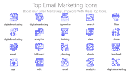 Top email marketing icons