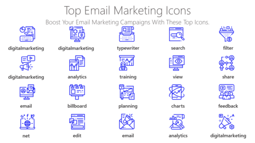 DMI25 Top Email Marketing Icons-pptinfographics