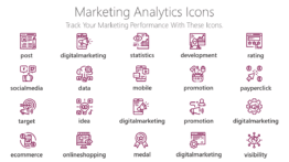 Marketing analytics icons