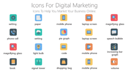 Icons for digital marketing