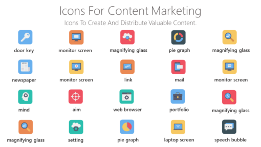 DMI50 Icons For Content Marketing-pptinfographics