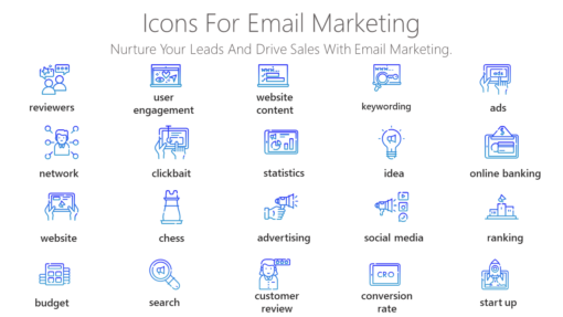 DMI52 Icons For Email Marketing-pptinfographics