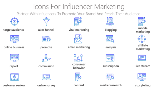 DMI55 Icons For Influencer Marketing-pptinfographics