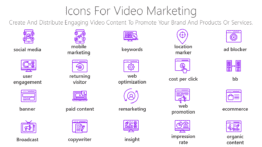 Icons for video marketing