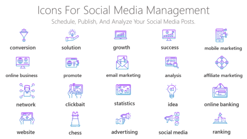 DMI57 Icons For Social Media Management-pptinfographics