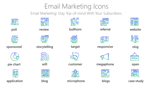 DMI5 Email Marketing Icons-pptinfographics
