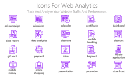 Icons for web analytics