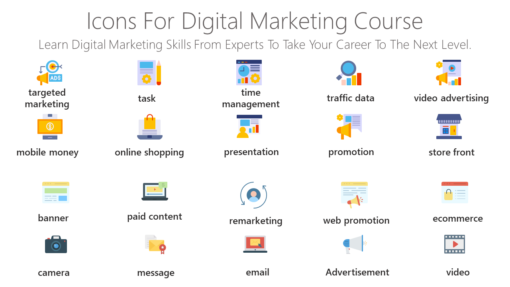 DMI66 Icons For Digital Marketing Course-pptinfographics