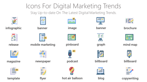 DMI68 Icons For Digital Marketing Trends-pptinfographics