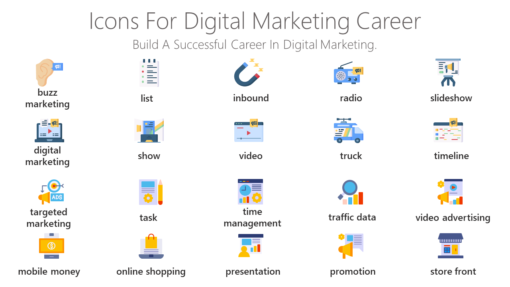 DMI69 Icons For Digital Marketing Career-pptinfographics