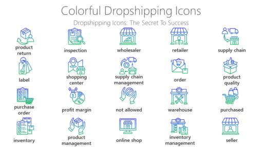 DSI10 Colorful Dropshipping Icons-pptinfographics