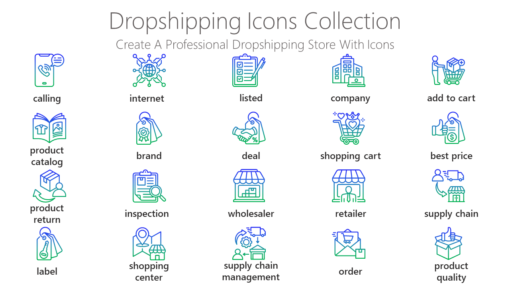 DSI12 Dropshipping Icons Collection-pptinfographics