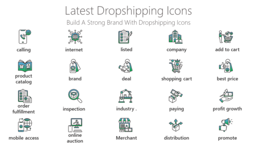 DSI15 Latest Dropshipping Icons-pptinfographics