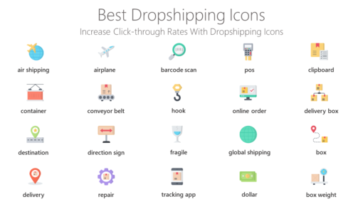 DSI16 Best Dropshipping Icons-pptinfographics