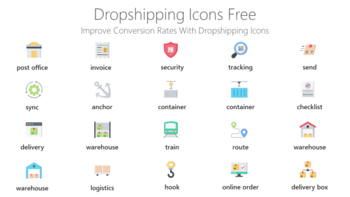 DSI17 Dropshipping Icons Free-pptinfographics