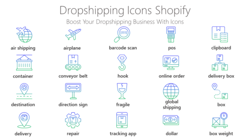 DSI18 Dropshipping Icons Shopify-pptinfographics