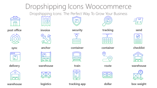 DSI19 Dropshipping Icons Woocommerce-pptinfographics