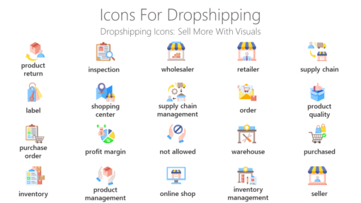 DSI1 Icons For Dropshipping-pptinfographics