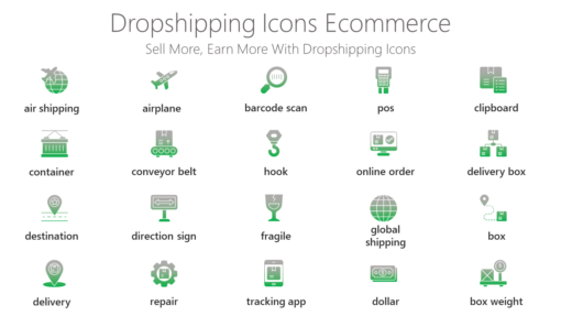 DSI20 Dropshipping Icons Ecommerce-pptinfographics
