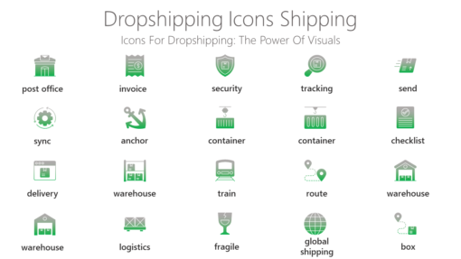 DSI21 Dropshipping Icons Shipping-pptinfographics