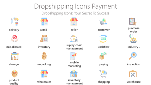 DSI22 Dropshipping Icons Payment-pptinfographics