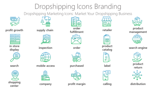 DSI26 Dropshipping Icons Branding-pptinfographics