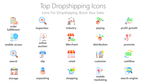 DSI2 Top Dropshipping Icons-pptinfographics