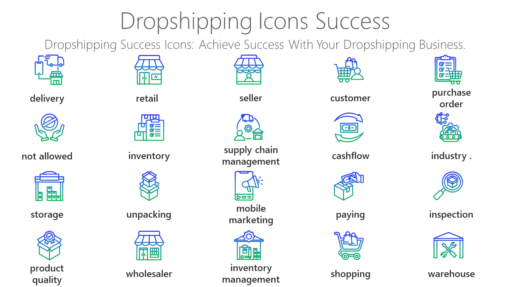 DSI31 Dropshipping Icons Success-pptinfographics