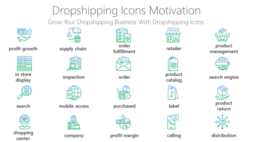 DSI32 Dropshipping Icons Motivation-pptinfographics