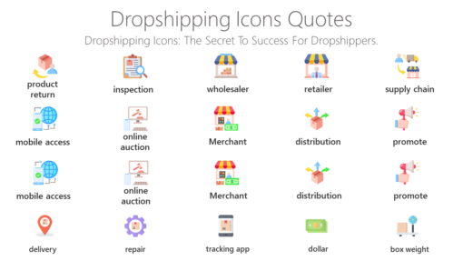 DSI34 Dropshipping Icons Quotes-pptinfographics