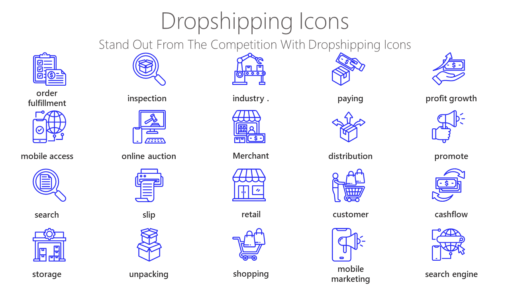DSI8 Dropshipping Icons-pptinfographics