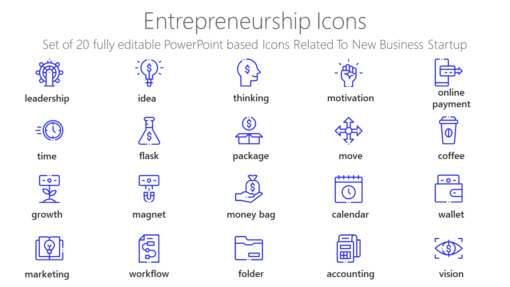 SMMI102 Entrepreneurship Icons-pptinfographics